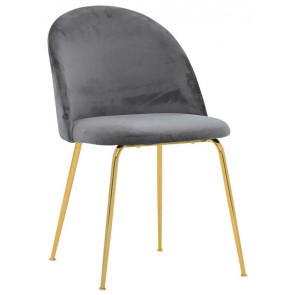 Stackable indoor chair TESR Metal frame gold effect Velvet covering Model 1652-J02