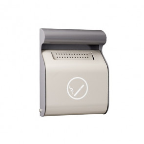 Wall-mounted ashtray MDL Powder epoxy coated galvanized steel body colour light grey Model 103012