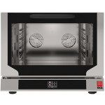 Electric ventilated convection oven with humidification Model EKF411N Capacity n.4 trays/grids GN 1/1 cm 53 x 32,5 Power Kw 3,4 Drop down door