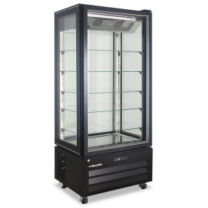 Pastry display four glass sides no frost Model VICTORIA85NFPBLACK