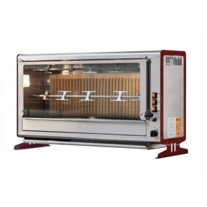 Gas vertical rotisserie ENG Model ELBA18PG CapacitY N. 18 Chickens N.3 stainless steel tubular spits 12 x 12 mm Length Cm 96