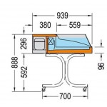 Static refrigerated countertop display Model SUPER1500SS