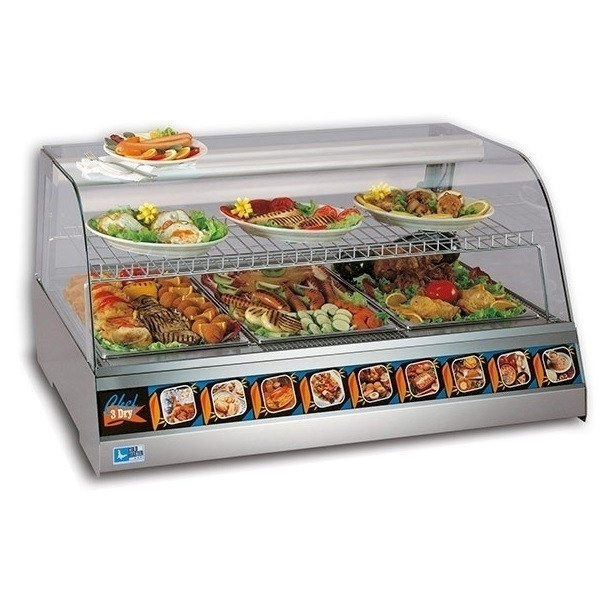 Heated countertop display Model CHEF 3 DRY suitable for containers GN1/1, GN1/2, GN 1/3e GN 2/3
