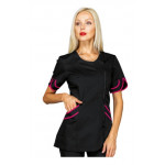 Woman Babilonia blouse SHORT SLEEVE 65% Polyester 35% Cotton BLECK Avaible in different sizes