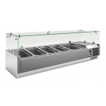 Refrigerated pizza display case stainless steel AISI 201 Model VRX1400380FG