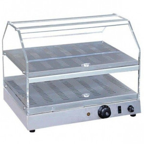 Heated and humidified countertop display Model DH395 N. 2 shelves
