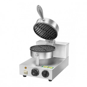 Single stainless steel waffle maker machine Model WM1 SHAPE: n.1 round Waffel Ø cm 18,5 Power 1000 W