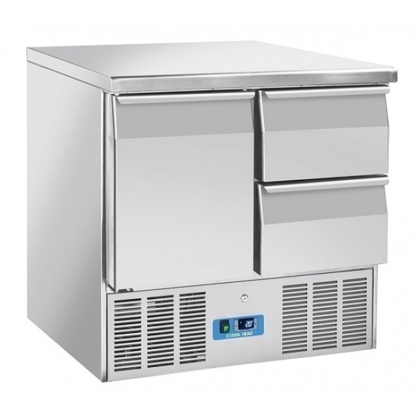 Refrigerated saladette GN1/1 with stainless steel top Model CRD92A - 1 Self-closing door Static refrigeration