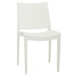 Stackable outdoor chair TESR Polypropylene frame Model 1054-LIB White