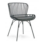 Outdoor chair TESR Powder coated metal frame, polypropylene shell with pad Model 440-P753