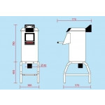 Potato peeler with stand Model PPF18M Loading capacity 18KG Hourly production kg/h 220
