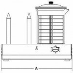 Hot Dog machine Model Y09 with 3 rods Wurstel capacity n. 30 Container mm ø 152 x h.194