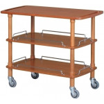 Wooden service trolley color Walnut Model CLP2003L40 three shelves