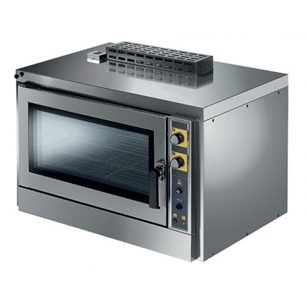 Gas convection oven with humidification Model KF1001GIXAL for gastronomy with internal supports Capacity n. 4 trays/grids cm 60 x 40 or n. 5 trays/grids 1/1GN Hinged door