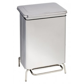 Self extinguishing static pedal waste container - Waste bin MDL polished steel CONTIMAR fix Model 790760