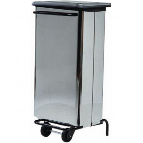 Rectangular waste bin with wheels Model AV4652