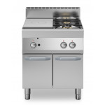 Gas solid top+2 burners MDLR Cabinet with doors Model F7070TPPGFBP