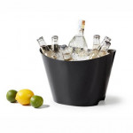 Oval plastic champagne bucket black Model 340-911