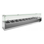 Refrigerated pizza display case stainless steel AISI 201 Model VRX1800330FG