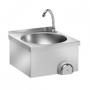 Stainless steel hand washer with knee control Model LM40