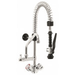 ONE HOLE PRE-RINSE UNIT WITH SWINGING “C” SPOUT, ROUND HANDLES, MINI VERSION MNL Model ERAMINI222