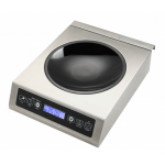 Induction plate Wok Model INDW350K(WOK) Glass-ceramic plate Power kW 3,5 Inductive surface: mm 140 ÷ mm 220 Led display