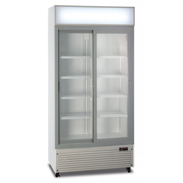 Ventilated refrigerated display 2 doors KLI Model CL801V2GCSLWHITE