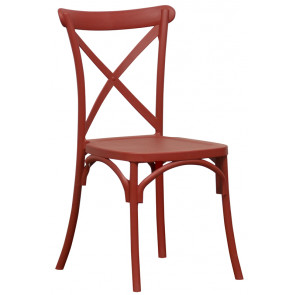 Stackable outdoor chair TESR Polypropylene frame Model 1483-A11 RED