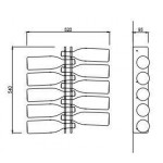 Neutral wine bottles display classic design bottles Bottle capacity 10 Model Plex10