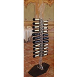 Neutral classic wine bottles display Self-supporting design Bottles capacity 24 Transparent and satinc colour Model PLEX Abbraccio