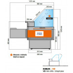 Refrigerated food counter Model KIBUK100VD Semi-ventilated