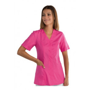 Woman Sion blouse SHORT SLEEVE 65% Polyester 35% Cotton FUCHSIA Avaible in different sizes Model 005286