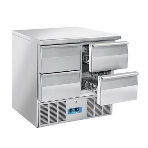 Refrigerated saladette GN1/1 with stainless steel top Model CRD94A Static refrigeration