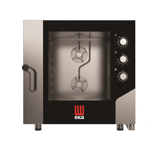 Electric ventilated convection oven with steam Model MKF664S Capacity n.6 trays cm 60x 40 Power Kw 10,4 Hinged door