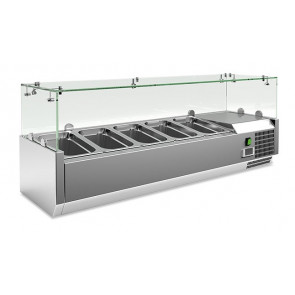 Refrigerated pizza display case stainless steel AISI 201 Model VRX1200330FG