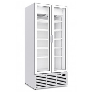 Ventilated refrigerated display 2 hinged doors KLI Model ICOOL88TWHITE