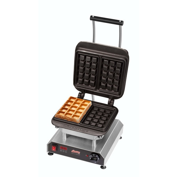 Waffle plate with plate for 2 waffles type BRUSSEL 165x105x28 mm (15 squares) Model THERMOCOOK 1 +  W-TC-BRUSSEL