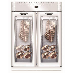 Dry-aging meat cabinet Everlasting With glass doors in stainless steel Capacity 300Kg Model AC9015
