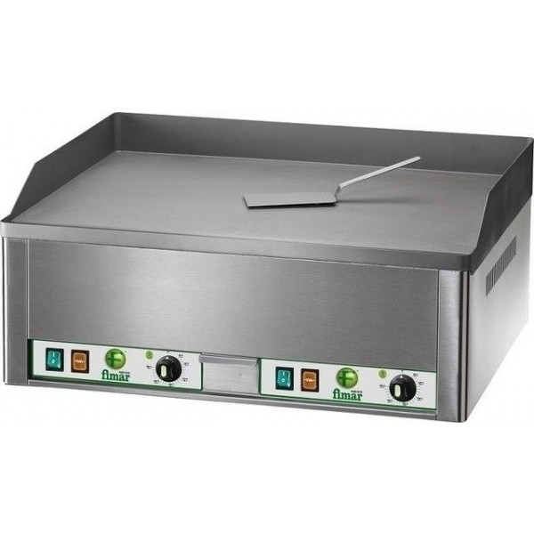 Electric frytop Model FRY2LC double smooth chromed steel plate