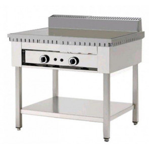 Gas piadina cooker PL Model CP6 on trestle Chrome flat On stainless steel legs Capacity 6 piadina