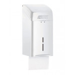 Toilet paper dispenser with inserts  MDC Steel White Vandal-proof Suitable for Common Bathrooms Capacity: 600 wipes Model DTH100