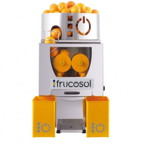 Stainless steel professional automatic juicer Frucosol Model F50A Production 20-25 oranges per minute Max. ø 80 mm N. 2 waste storage containers