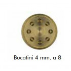 Trafila opzionale Bucatini 4 mm a 8 Omra per torchietti pasta manuali