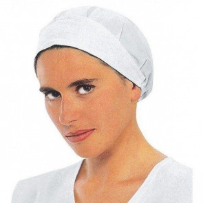 Woman cap without hairnet IC 100% Cotton White Model 081100