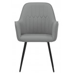 Indoor armchair TESR Powder coated metal frame, synthetic leather or fabric covering Model 1954-E14