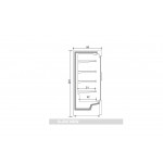 Refrigerated wall-site multideck Zoin Model Mauna MU937PSVG Suitable for display of milk cold gastronomy beverages dairy pre-packaged products Ventilated refrigeration