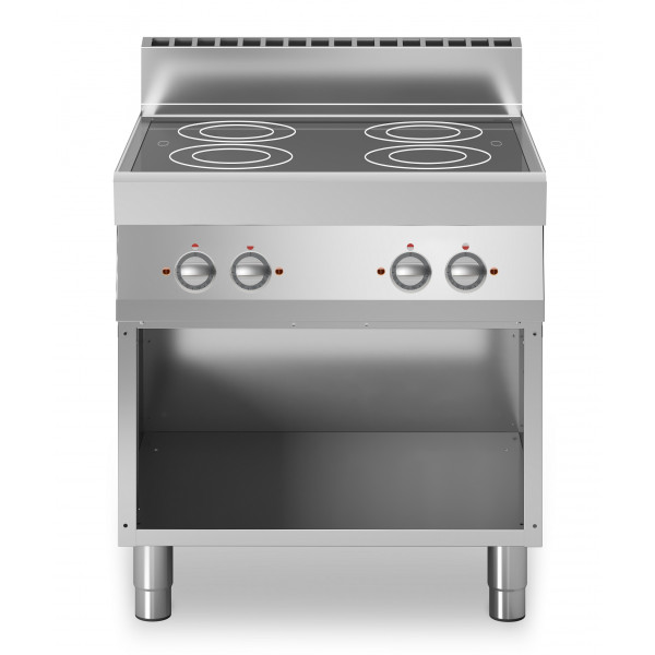 Electric infrared hob 4 zones MDLR Open cabinet Model F7080PVEA