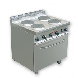 Electric range 4 plates CI Model RisCu046 Static electric oven cm L 54,5 x P 53 x 35 H Power 20,98 kW Power 20,98 kW