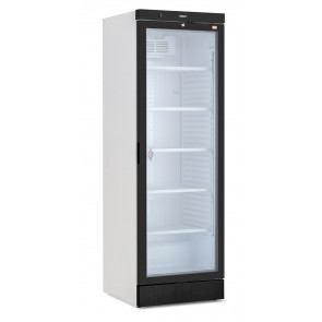 Vertical drinks display with ventilated refrigeration with light box for drinks COF Model UBC374
