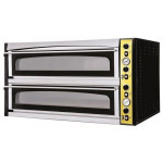 Electric mechanical pizza oven PF 2 cooking chambers Glass doors N. Pizzas 9 +9(Ø cm 35) Model ENDOR 99 GLASS